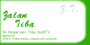 zalan tiba business card